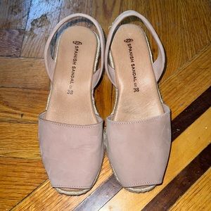 Spanish Sandal Company 38 espadrille wedge
